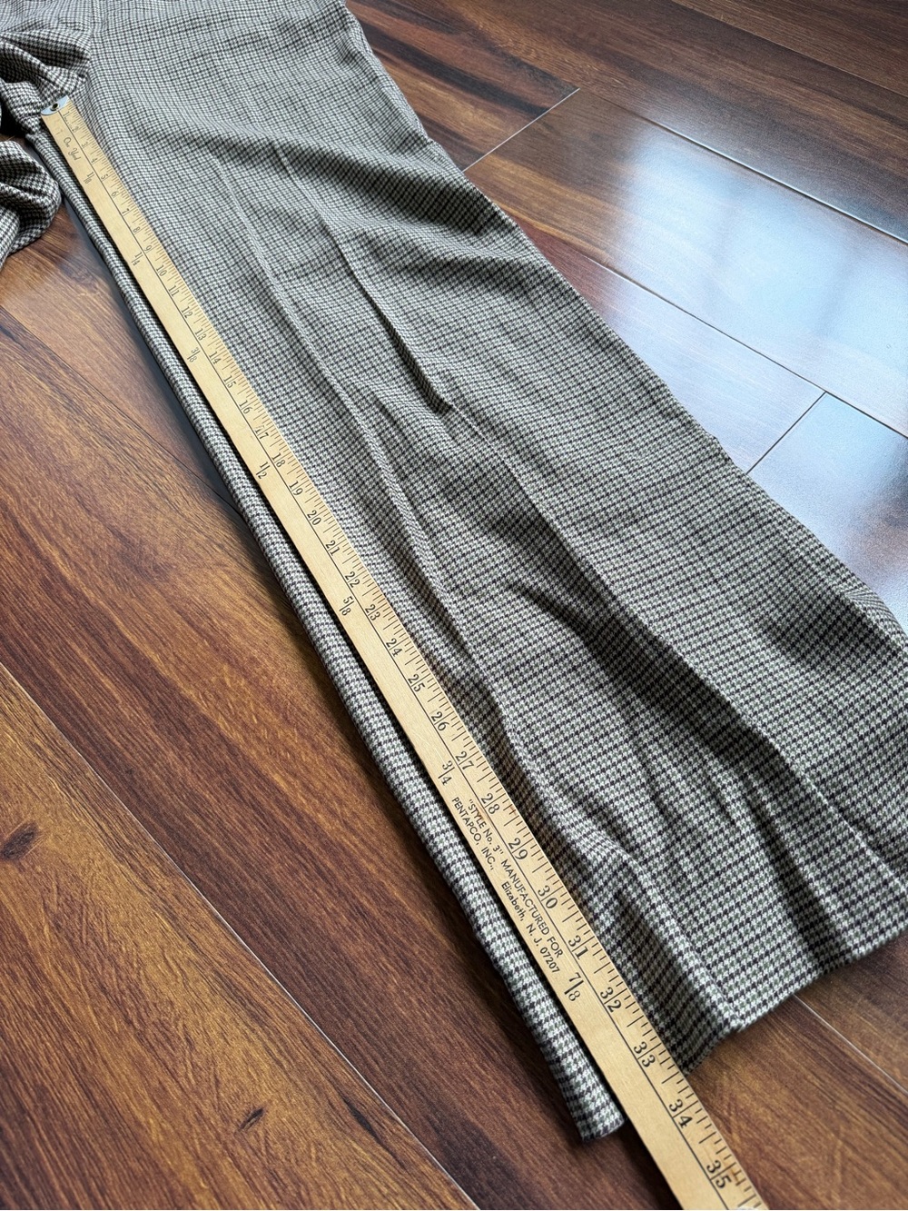 Anine Bing Lyra Houndstooth Flare Split Hem Trousers 34 / US 2 - Picture 9 of 11